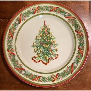 Christopher's Tree by Christopher Radko Dinner Plates 10 7/8" Set of 2 Columbia